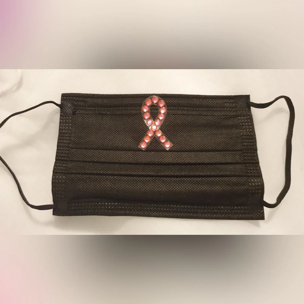 Face Masks surgical and one KN95 with Breast Cancer Awareness Logo. Set of 12.